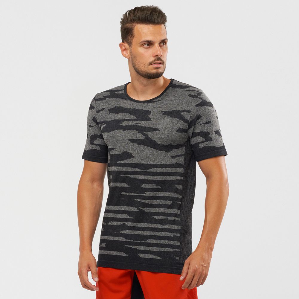 Salomon T-Shirts Herre Sort - XA CAMO TEE (ONCMB-3146)